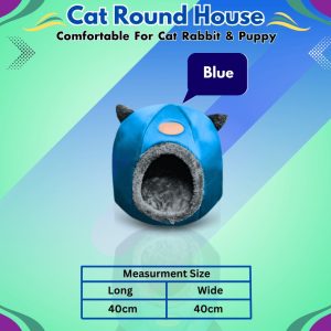 Cat Round House (Blue)