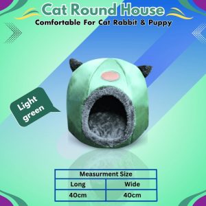 Cat Round House (Light Green)