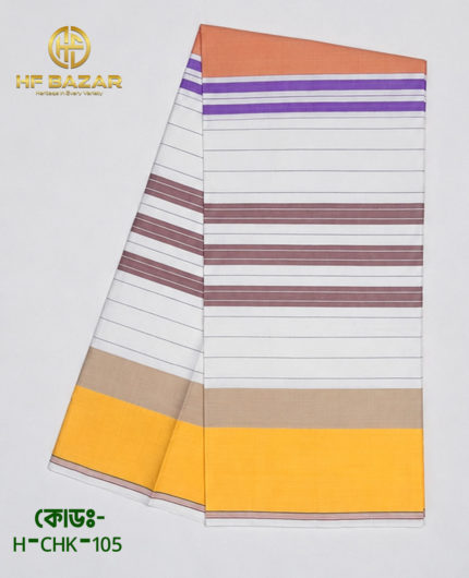 HF Premium Traditional Handloom Check Lungi | 100% Pure Cotton | 80 Count | H-CHK-105